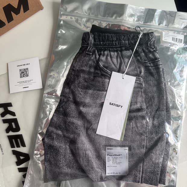 [새상품]세티스파이 피스쉘 5인치 블랙 데님 흑청 M