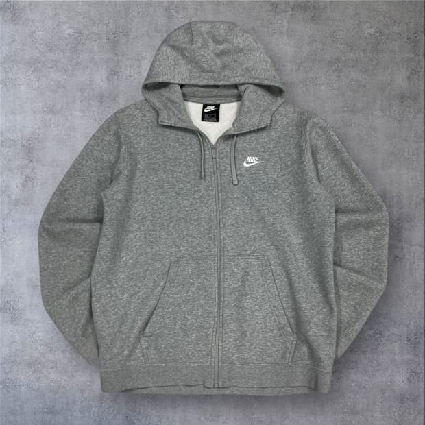 나이키 그레이 컬러 퓨추라 스몰 로고 후드 집업