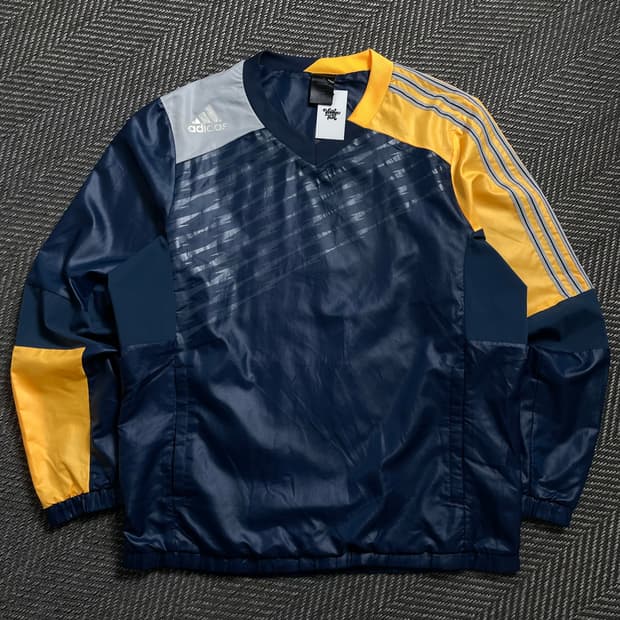 아디다스 더블로고 배색 디테일 우븐 웜업o 4577