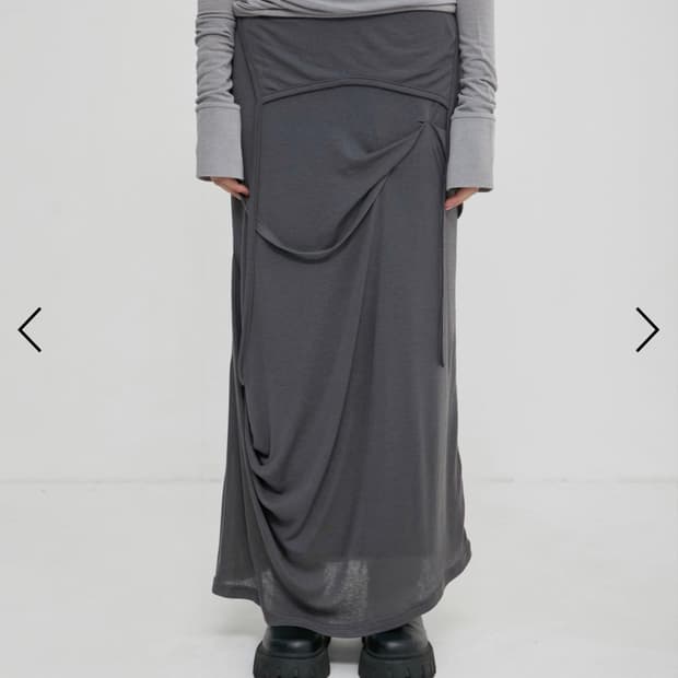 Flareup Asymmetrical Draped Long Skirt 