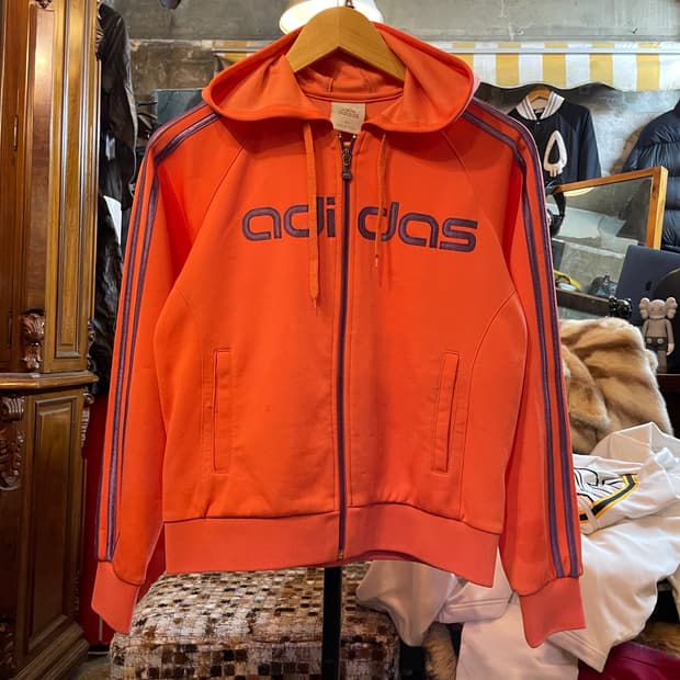 아디다스 올드스쿨 빅로고 여성 트랙탑 후드 저지 자켓