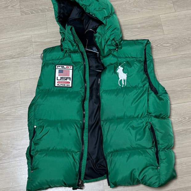 (L) 폴로랄프로렌 빅포니 USA 덕다운 패딩 베스트