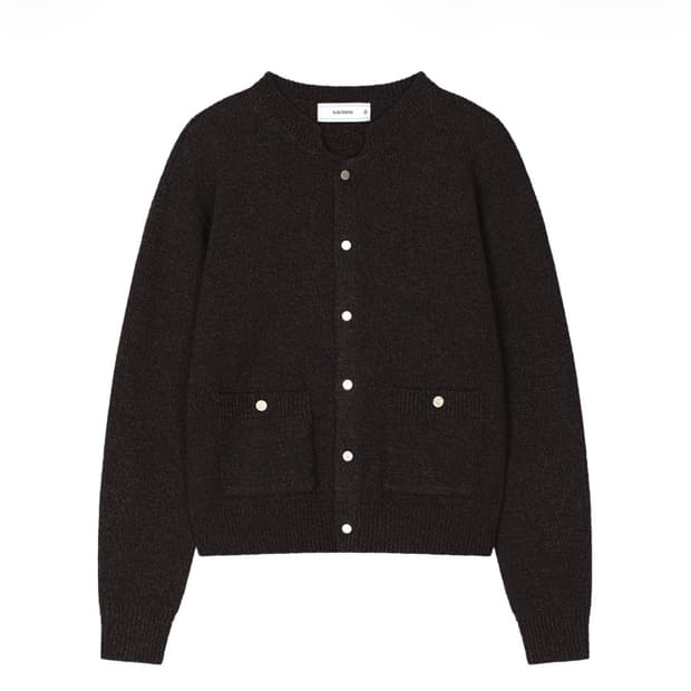 웨이비니스 바시티라인 가디건 브라운 1