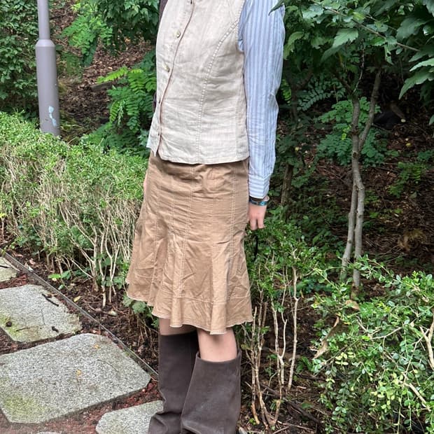 Japanese Beige Button Vest