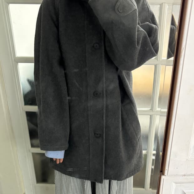 일본빈티지 울 그레이 코트