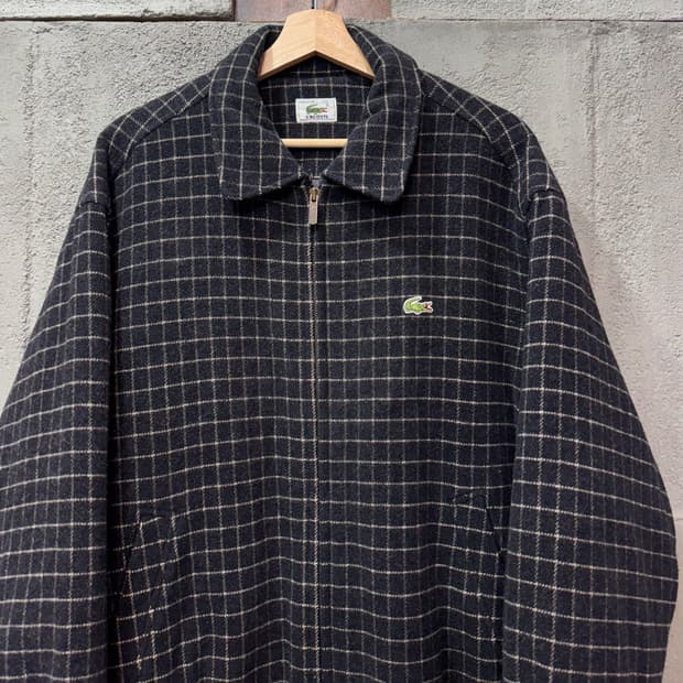 90s 라코스테 체크 블루종 자켓 (XL) 