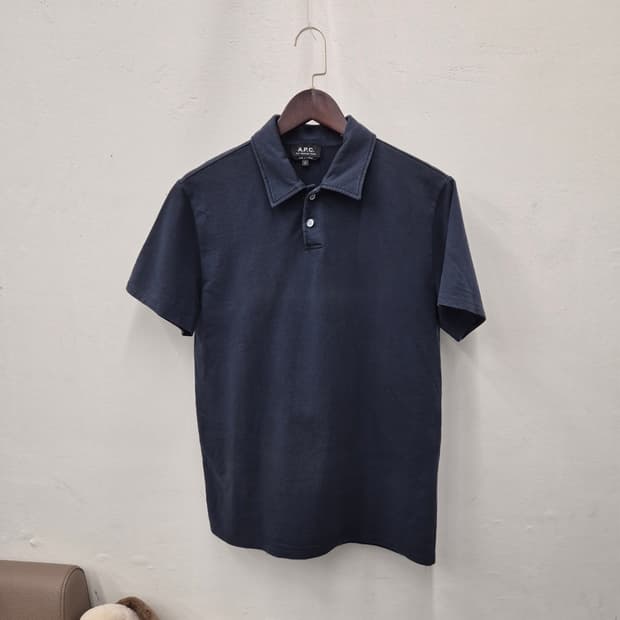 A.P.C. 반팔 카라티 네이비 S