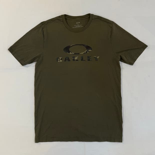 오클리 카모 빅로고 반팔 티셔츠 올리브 카키