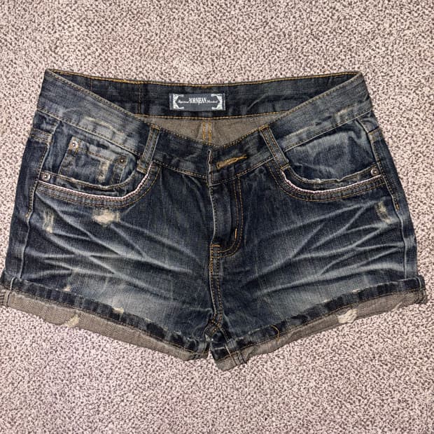 Vintage 워싱 로우라이즈 숏팬츠