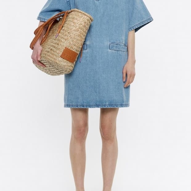 BIMBA Y LOLA 숏 블루 데님 드레스