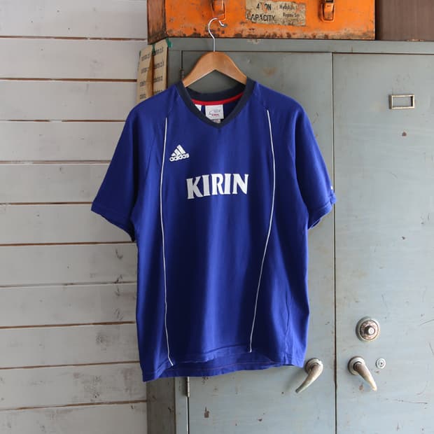 (착용컷) 00's 아디다스 일본 국대 KIRIN 반팔 티셔츠 (100)