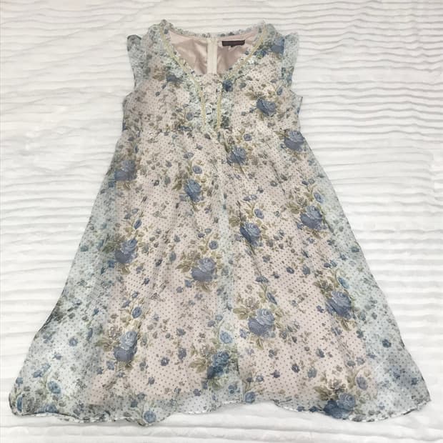 모리 플라워 도트 원피스