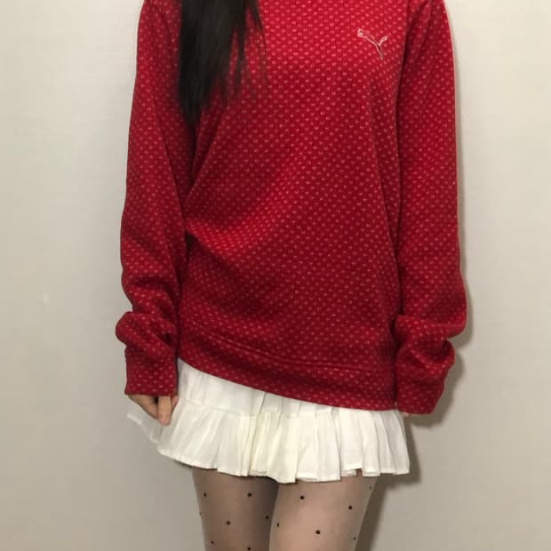 빈티지 푸마 레드 도트 탑