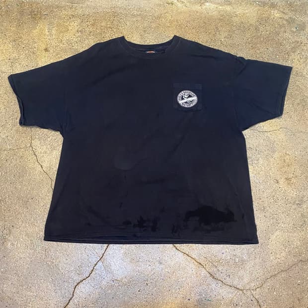 미국 빈티지 할리데이비슨 빅사이즈 스컬 로고 텍사스 반팔티