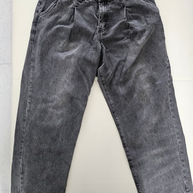 디미트리블랙 원턱 와이드 데님팬츠 - 그레이 34