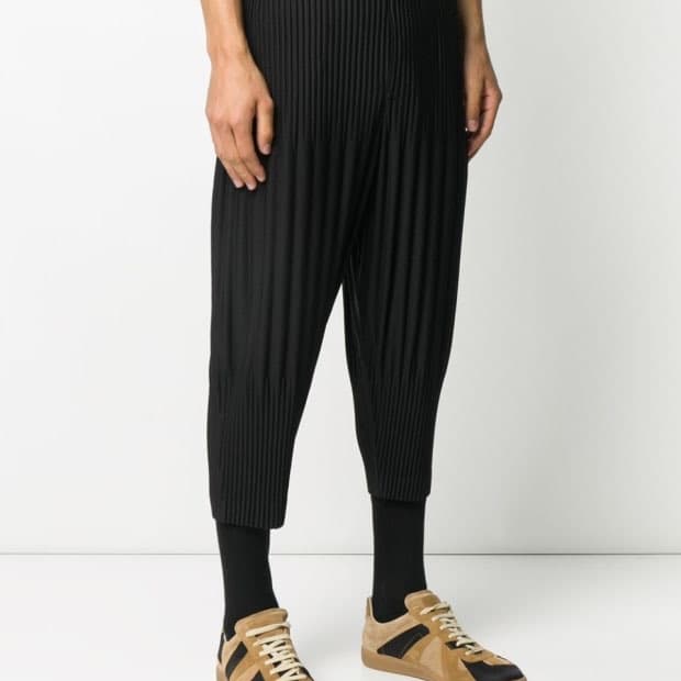 옴므플리세 베이직 7부팬츠 블랙 3사이즈