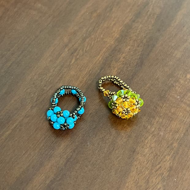 Vintage 비즈 반지 세트