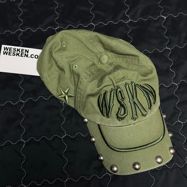 웨스켄 스터드 볼캡 새제품 올리브 카키