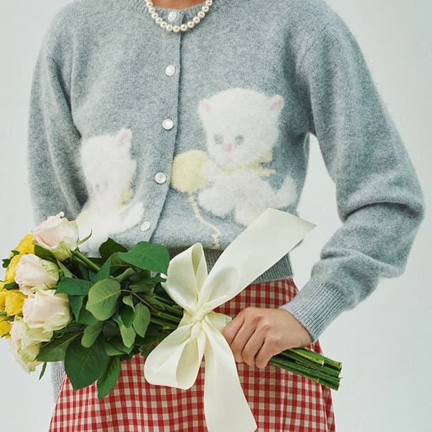 졸리레이드 캐시미어 혼방 가디건 F