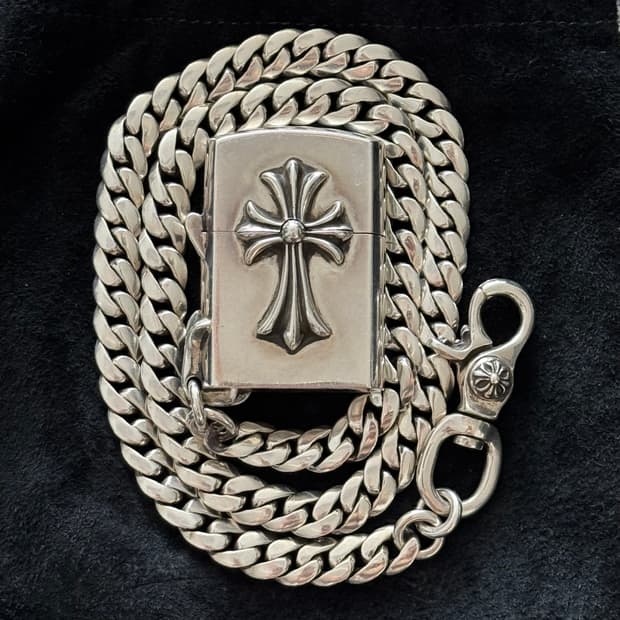 크롬하츠 지포라이터 쿠반 월렛체인 롱