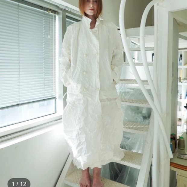 Eonts 에옹쓰 Paper Vintage Coat - white