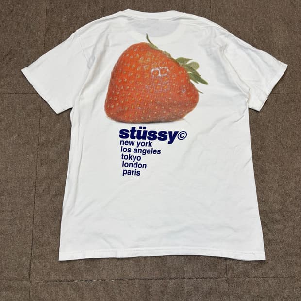 stussy 스투시 스트로우베리 티셔츠 m 