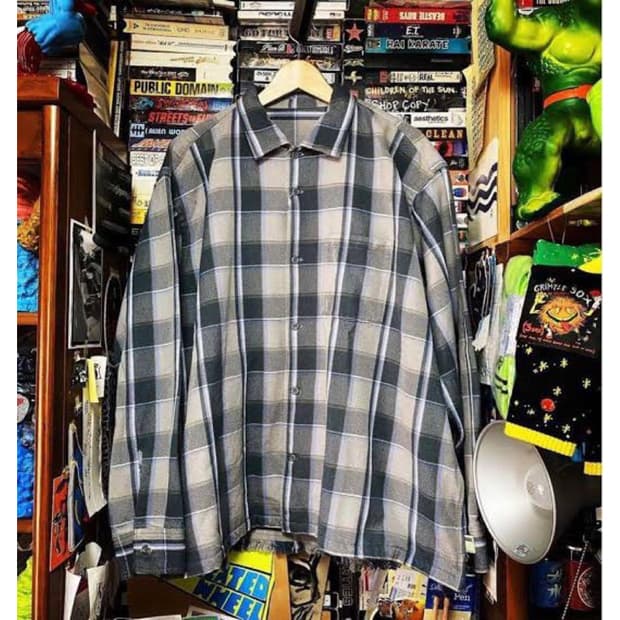 ssz 21aw suso cut 체크셔츠자켓 m