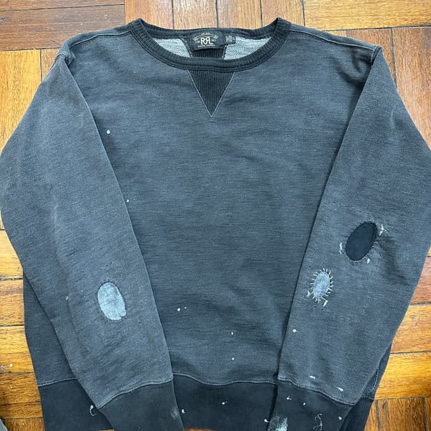 rrl 디스트레스 스웻셔츠 XL