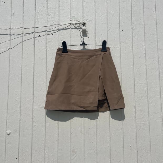 Brown Lap Skirt 브라운 랩 스커트