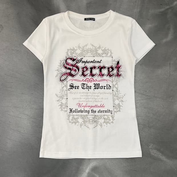  펑크 큐빅 레터링 반팔티 y16233