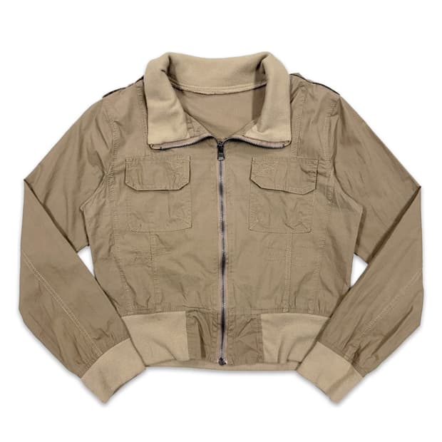 빈티지 라이트 브라운 집업 자켓