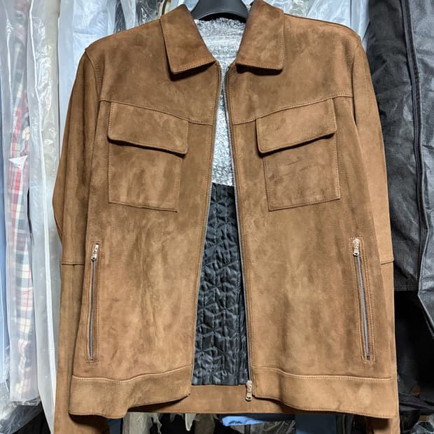 질스튜어뉴욕 스웨이드 가죽자켓 L