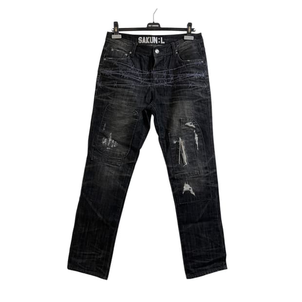 [L] 사쿤 철조망 데님