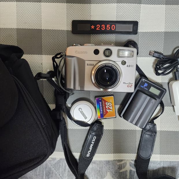 캐논 파워샷 G2 실버바디 디지털카메라 가방세트