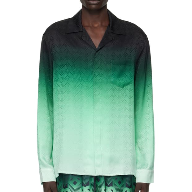 카사블랑카 그라데이션 실크 셔츠