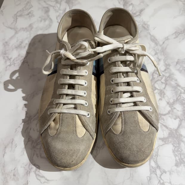 Louis Vuitton 루이비통 캔버스 스웨이드 스니커즈 7.5