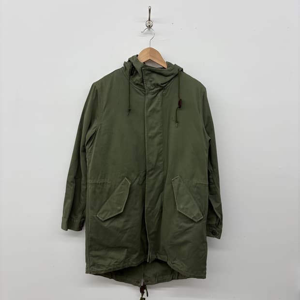 프레드페리 카키색 후드 야상 점퍼 M