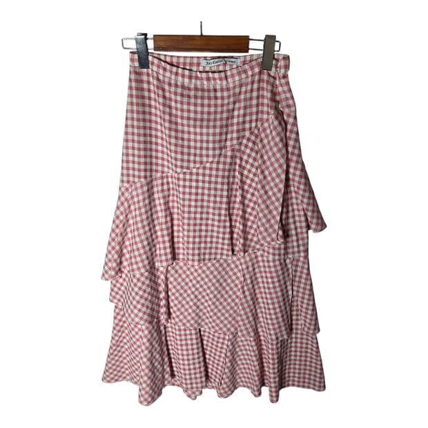 [Juicy Couture] 쥬시꾸뛰르 셔링 체크 롱스커트