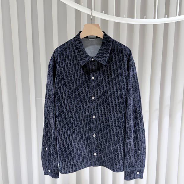 (S+ / 58) / 디올 오블리크 벨벳 오버셔츠 자켓