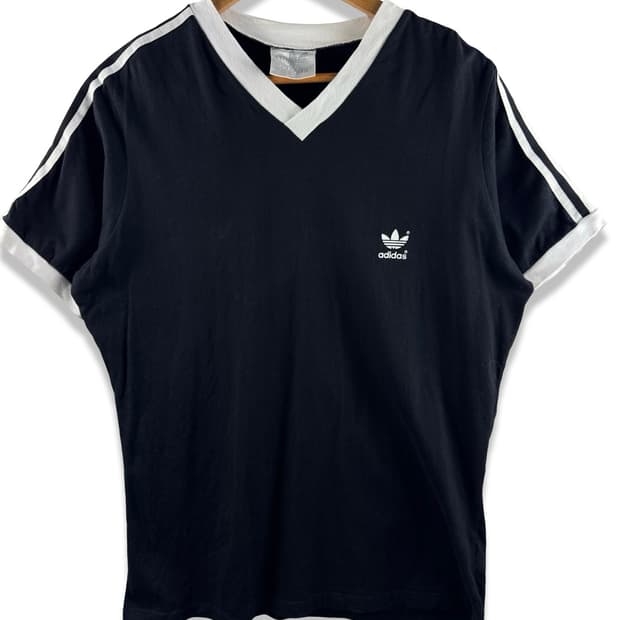 90S 아디다스 브이넥 링거티셔츠2747