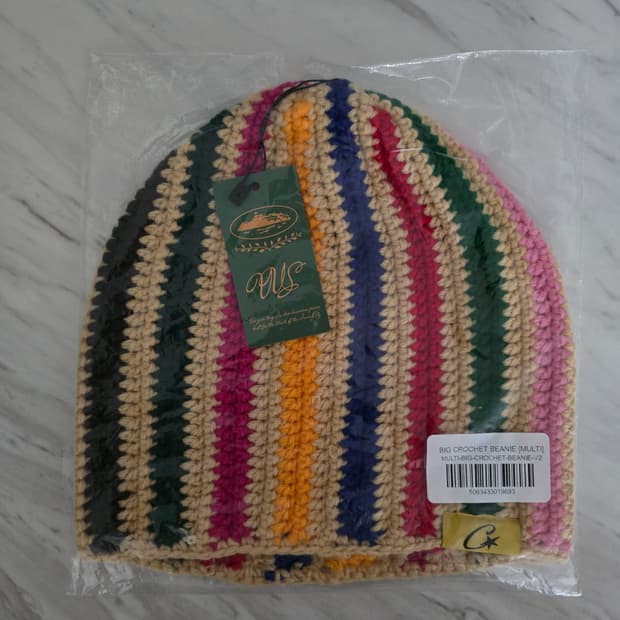 Corteiz 코르테이즈 빅 크로셰 비니 V2 멀티 스트라이프