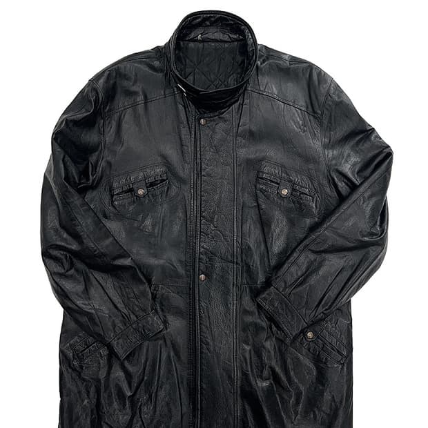 빈티지 레더 코트