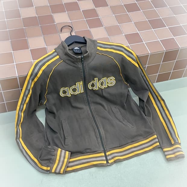 adidas khaki track zip up