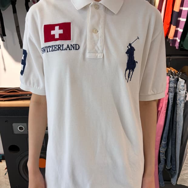 Polo Ralph Lauren 빅포니 스위스 패치 카라 반팔티