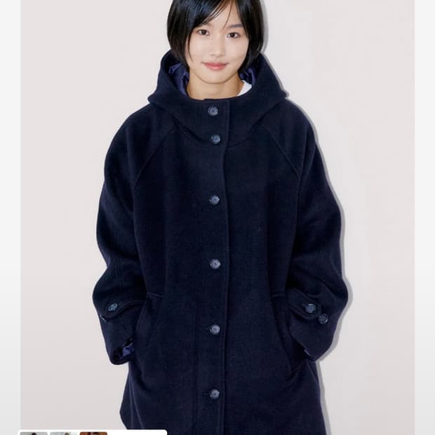 오피쉬 하프코트 네이비