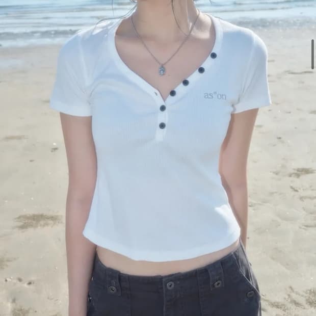 애즈온 리프 반팔