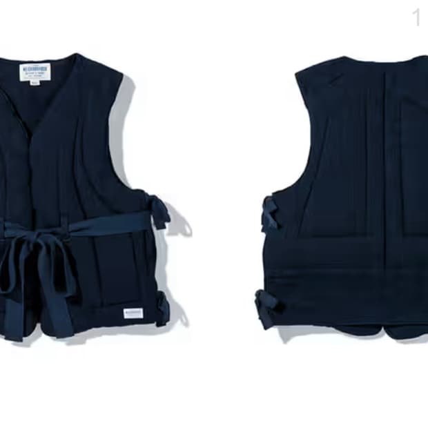 네이버후드 16ss 데님 패딩 베스트