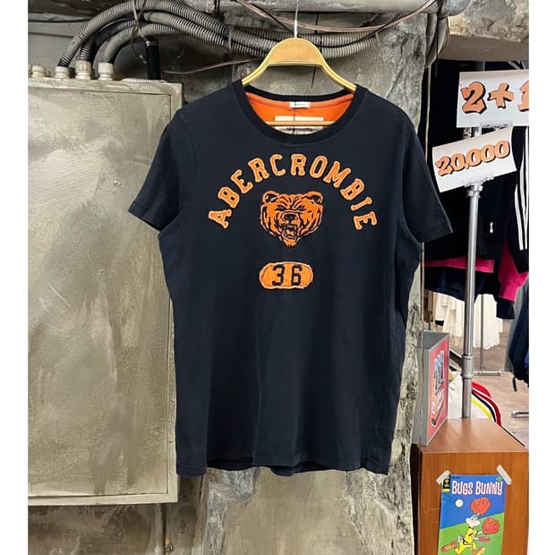 아베크롬비 패치 반팔티 네이비 M #csz3789