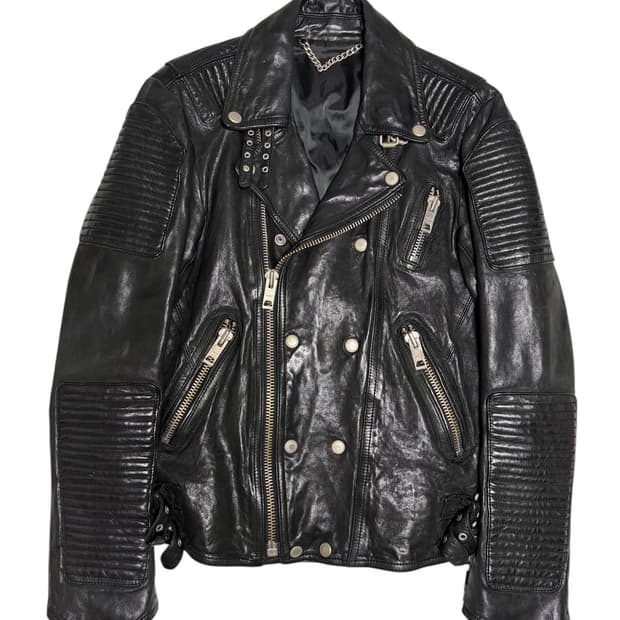프로섬st 램스킨 양가죽 리얼레더 라이더 자켓 M