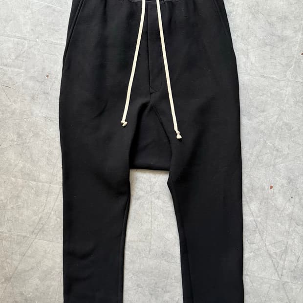 Rick Owens 다크쉐도우 F/W 15 블랙 드로우스트링 배기 팬츠